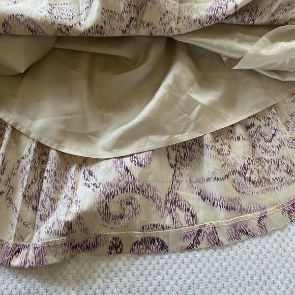 Ann Taylor Loft Dress Womens 10 Pink Pleated A-line Sleeveless Belted - Picture 9 of 10